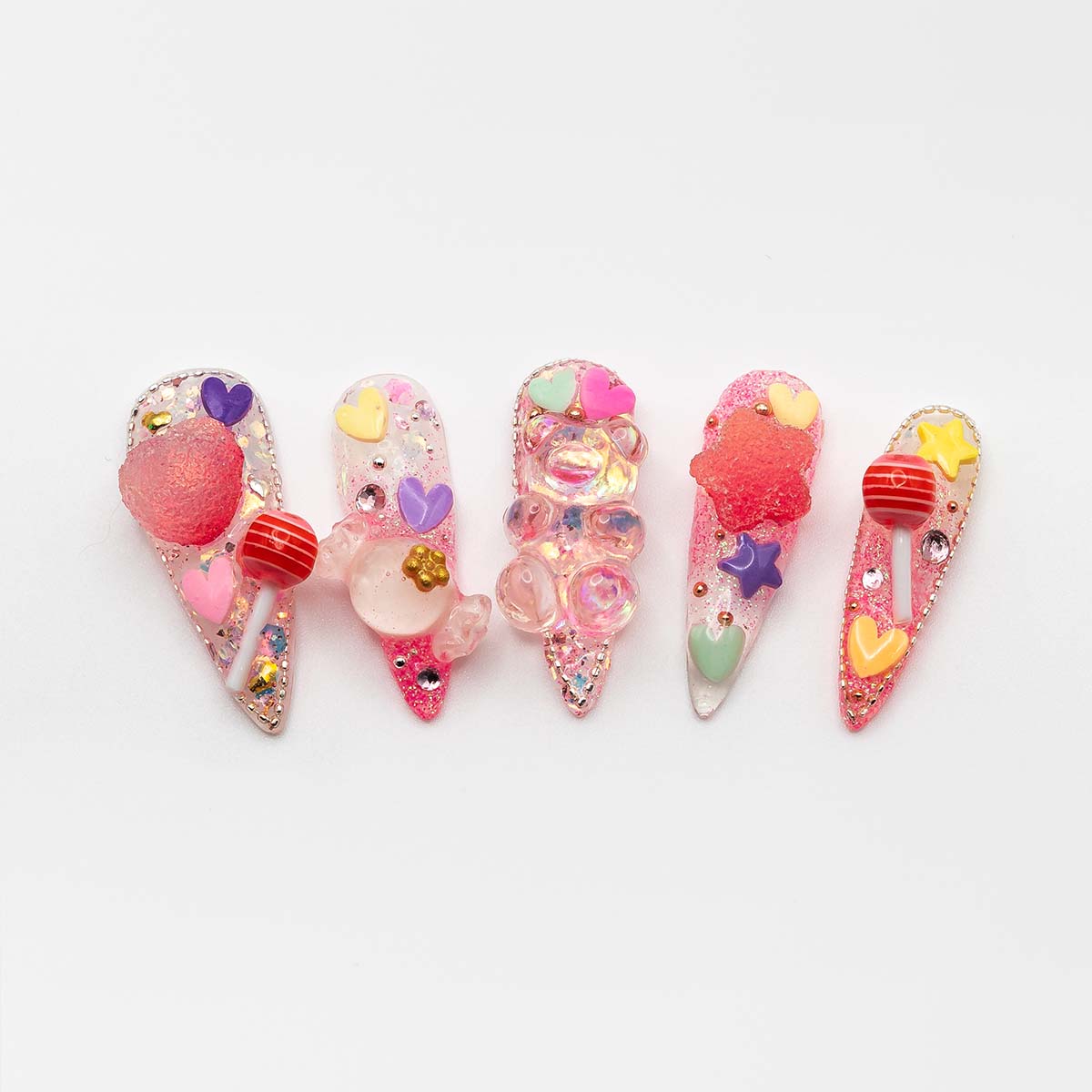 Candy Dreams - Custom press-on nails by Byeori Kim