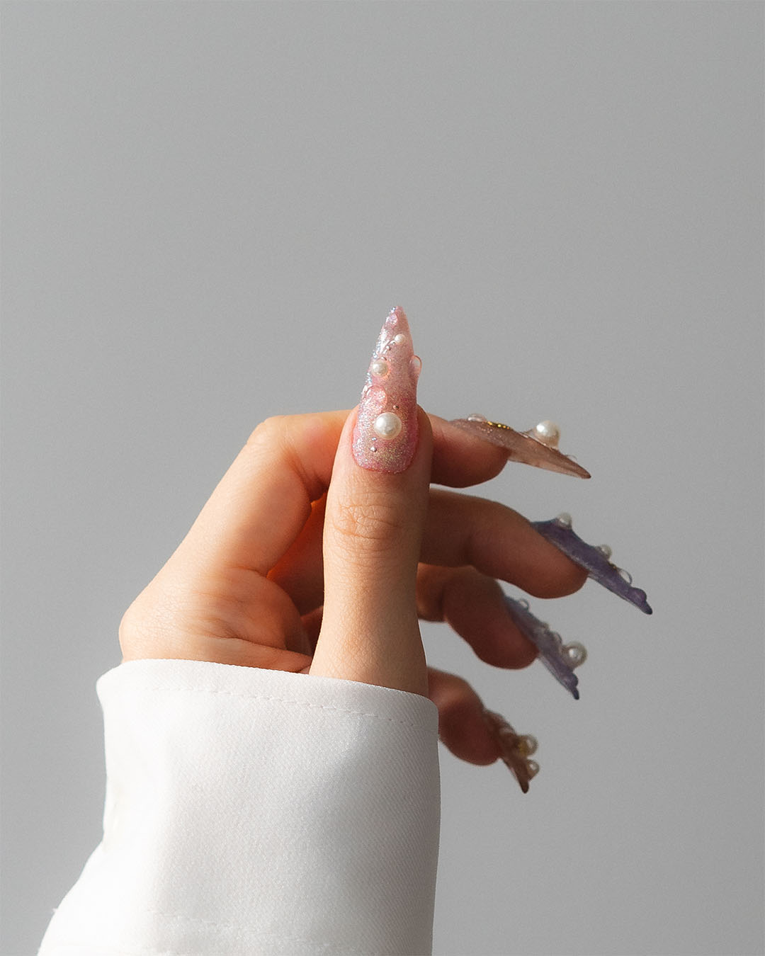 Tears of the Mermaid - Custom press-on nails by Byeori Kim