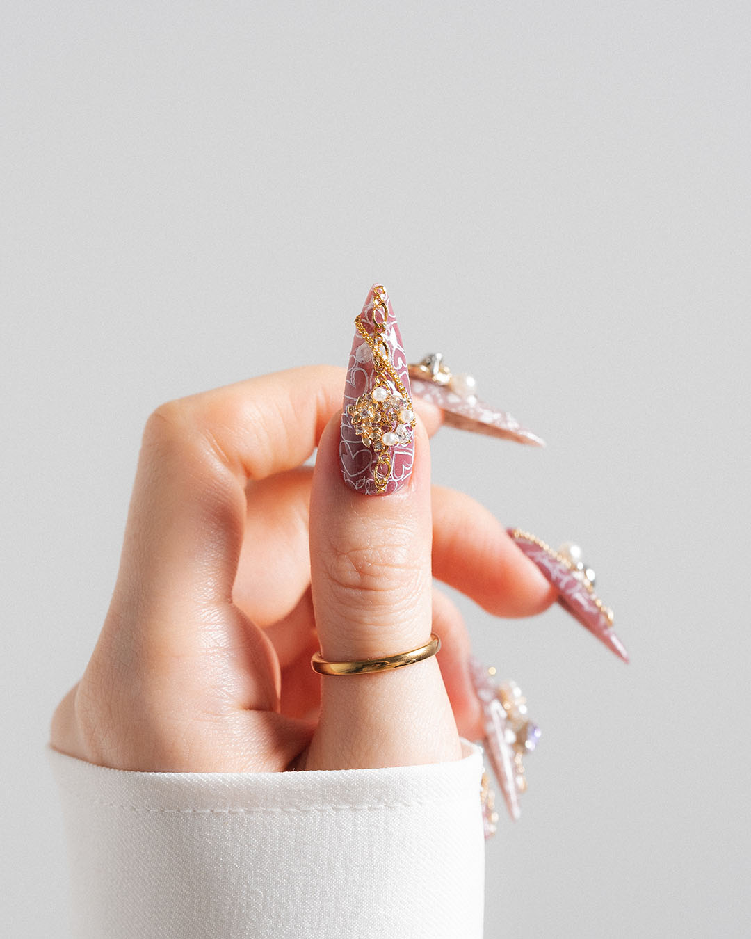 Whimsy's Embrace - Custom press-on nails by Byeori Kim