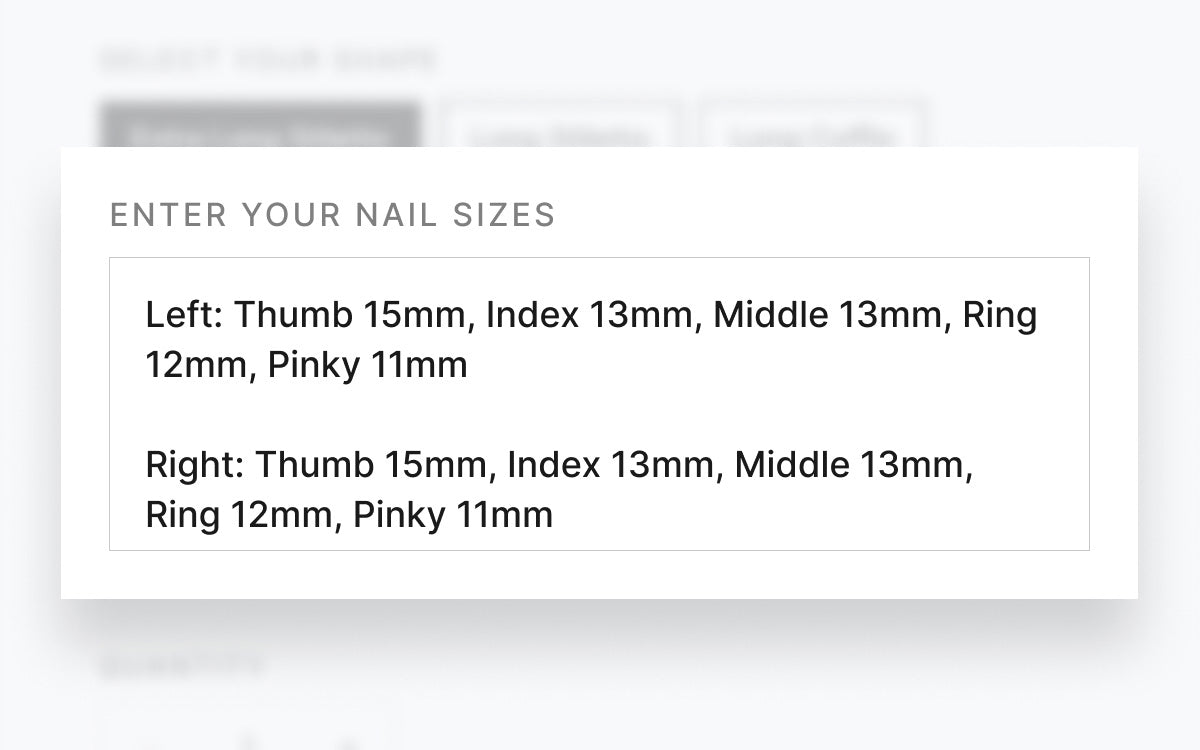 Step 4 for finding your nail size